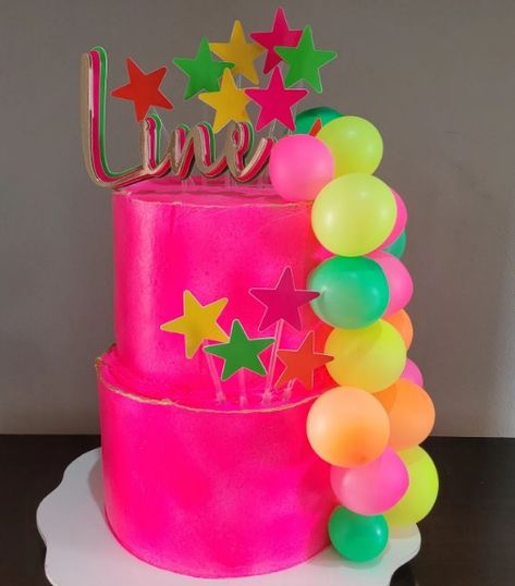 Neon Barbie, Neon Birthday Party, Neon Birthday, Creative Cake Decorating, Cake Inspo, Barbie Birthday, Glow Party, Neon Party, 11th Birthday