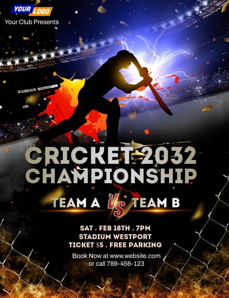 Cricket Event Poster, Cricket Tournament Poster Design, Cricket Poster Creative, Tournament Flyer Design, Team Poster Ideas, Cricket Posters, Blood Donation Posters, Sunrise Photography Nature, Cricket Tournament