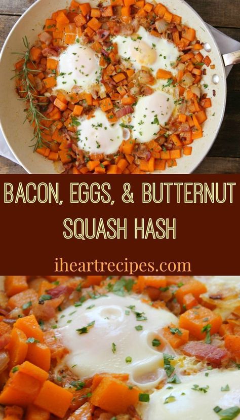 Black Bean Beef, Beef And Butternut Squash, Butternut Squash Hash, Squash Chili, Butternut Squash Chili, Bacon Crisps, I Heart Recipes, Heart Recipes, Hash Recipe