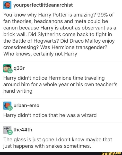 Slytherin Harry, Harry Potter Tumblr, Patrick Stump, Harry Potter Headcannons, Night Vale, Harry Potter Jokes, Harry Potter Marauders, Harry Potter Love, Harry Potter Quotes