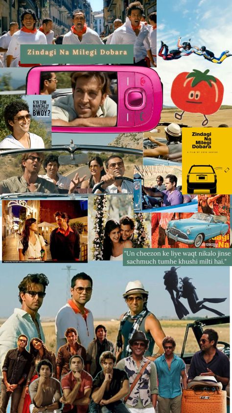 Zindagi na milegi dobara #ZNMD Zindagi Na Milegi Dobara, Movie Frames, Comfort Movie, Best Bollywood Movies, Movie Collage, Something Funny, Posters Minimalist, Most Paused Movie Scenes, Movie Pins