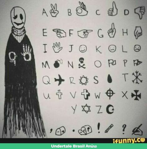 W.d Gaster, Undertale Gaster, Materi Bahasa Jepang, Sign Language Words, Alphabet Code, Sign Language Alphabet, Writing Code, Undertale Comic Funny, Language Works