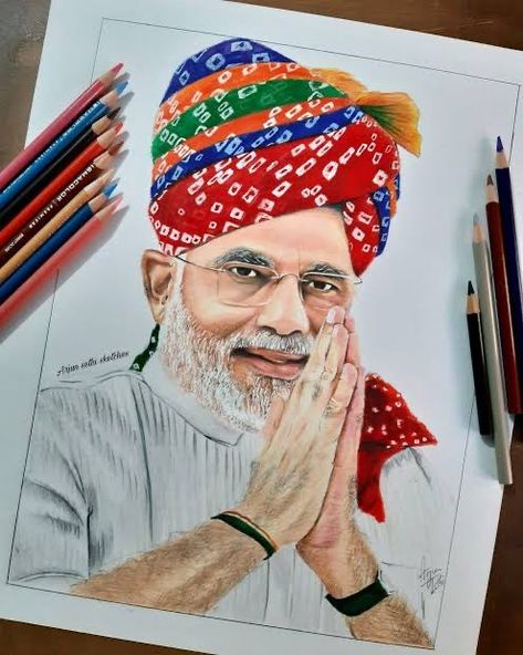 Pencil Colour Painting, Easy Portrait Drawing, Oil Pastel Drawings Easy, Ganesh Art Paintings, Color Pencil Sketch, Best Friend Drawings, Japan Tattoo Design, Pencil Sketch Images, Portraiture Painting