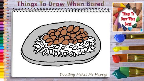 How To Draw Rice And Beans ( How To Draw An Rice And Beans Easy Step By Step ) *** PLEASE: Share This Link! *** https://youtu.be/_N7heRPyzuQ #rice #beans #riceandbeans #ricebeans #food #foodie #foodblogger #foodlover #healthyfood #cooking #foodies #homecooking #vegan #vegetarian #howtodoodle #doodles #howtodoodleart #doodle #doodlings #doodlingart #doodleartist #christmasdoodles #howtodraw #thingstodraw #cartoon #drawingaday #drawingdaily #drawingeveryday #artoftheday #drawing #bored Drawing Eating, Things To Draw When Bored, Draw When Bored, Elephant Crafts, Rice And Beans, Rice Beans, Christmas Doodles, Cartoon Drawing, Things To Draw