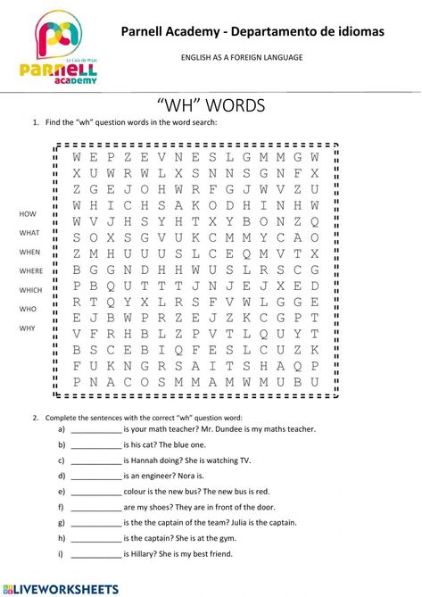 Wh Words Worksheet, Wh Question Worksheet For Kids, Question Words Worksheet, Wh Questions Worksheet, Wh Questions Games, Wh Words, Wh Questions Activities, Questions In English, Question Words