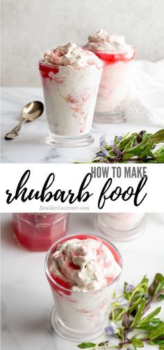 Rhubarb Fool Recipe, Rhubarb Fool, Easy Rhubarb Recipes, Rhubarb Desserts Recipes, Rhubarb Rhubarb, Rhubarb Pudding, Best Rhubarb Recipes, Easy Party Desserts, Rhubarb Desserts