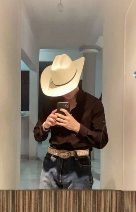 Cowboy Selfie, Western Outfit Men, Takuache Outfits Guys, Takuache Outfits, Air Force Outfit, Ideas Para Selfies, Bf Outfits, Cowboy Core, Outfits Guys