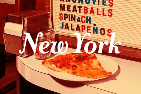 New York City Pizza, Deli Design, Bagel Company, Old School Pizza, Pizza New York, Diner Branding, Nyc Pizza, School Pizza, Vintage Pizza