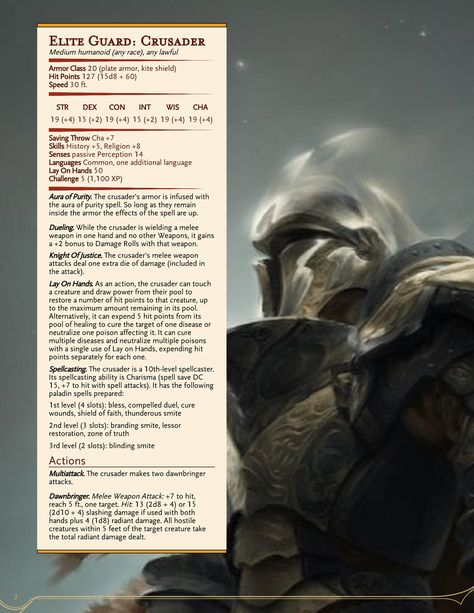 Dnd Guard Stats, Dnd Guard, Dnd Monster, Dnd Stats, Dnd Homebrew, Dnd Classes, Dnd Races, Dungeons And Dragons 5e, Monster Book Of Monsters