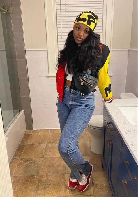 Fair Outfit Ideas Carnival Fall, Flannel Outfits Black Women, Jamaica Fits, Hard Outfits, Fly Shi Only, Fashion School Outfits, Outfits Black Women, Denim Street Style, Fair Outfits