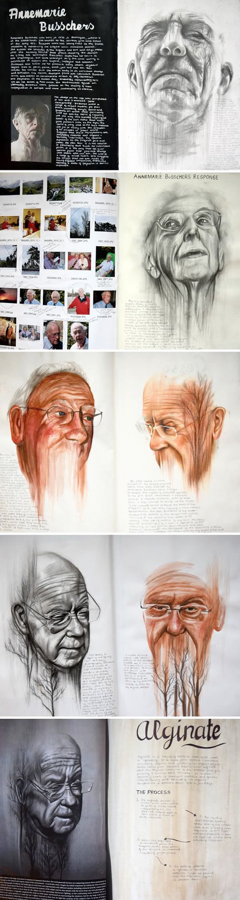 100% A Level Art portraiture development inspired by Annemarie Busschers - Emily Fielding, Kennet School Annemarie Busschers, Advanced Higher Art, Sketchbook Layout, Bd Art, Art Alevel, Gcse Art Sketchbook, A Level Art Sketchbook, Art Theme, Art Diary