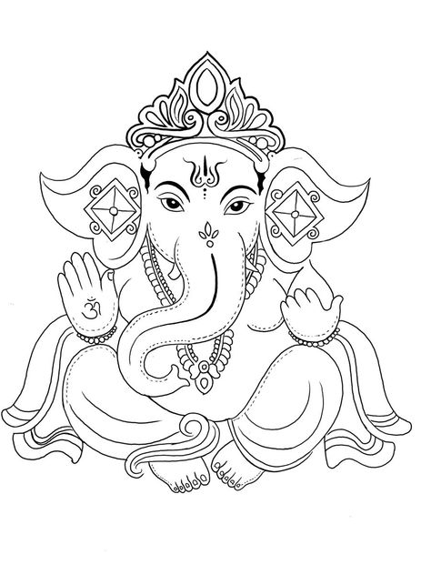 Vinayaka Images Drawing, Ganesh Line Art, Vinayagar Drawing, Ganesha Outline, Ganapati Drawing, Lord Ganesha Sketch, Ganesh Tattoo Design, Ganesha Tattoo Design, Ganesh Drawing