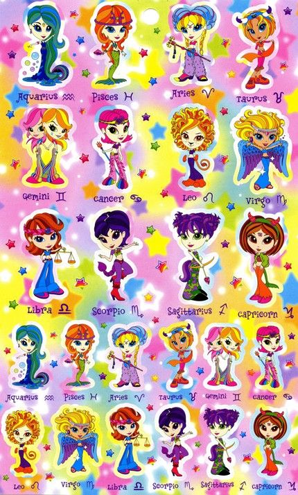 Lisa Frank Kawaii Printables, Lisa Frank Stickers, Nostalgia Aesthetic, 90s Memories, Astrological Signs, 2000s Nostalgia, 90s Childhood, Lisa Frank, Childhood Toys