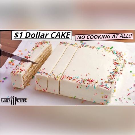 Turning $1 COOKIES into a FANCY BIRTHDAY CAKE! | cookie, birthday, cake, birthday cake | Turning $1 COOKIES into a FANCY BIRTHDAY CAKE! | By Emma's Goodies - Facebook Emmas Goodies, Layered Cookie Cake, Easy No Bake Cake, Emma's Goodies, Cookie Birthday Cake, Dessert Favorites, Fancy Birthday Cakes, 1 Cookies, Grandma Camp