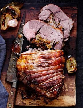 Roast Leg of Lamb Recipe With Rosemary and Apricot Stuffing  Learn how to stuff your own leg of lamb with step-by-step help from the olive test kitchen Apricot Stuffing, Leg Of Lamb Recipe, Roast Leg Of Lamb, Lamb Leg Recipes, Sunday Lunches, Roast Lamb Leg, Lamb Recipe, Lamb Leg, Food Bars