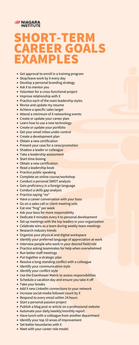 Short-term career goals are defined as the objectives you want or need to achieve within a relatively brief timeframe, typically over the next few months to a year, that get you closer to your career aspirations. Think of them as stepping stones. By breaking down your broader long-term ambitions into more manageable, immediate, and tangible goals and then celebrating them as you achieve them, you’ll feel a greater sense of accomplishment, motivation, confidence, and direction. Personal Work Goals Examples, Job Goals Ideas, Short Term And Long Term Goals, Professional Goals Examples, Work Goals Ideas, Short Term Goals Examples, Long Term Goals Examples, Work Goals Examples, Short Term Goals Ideas