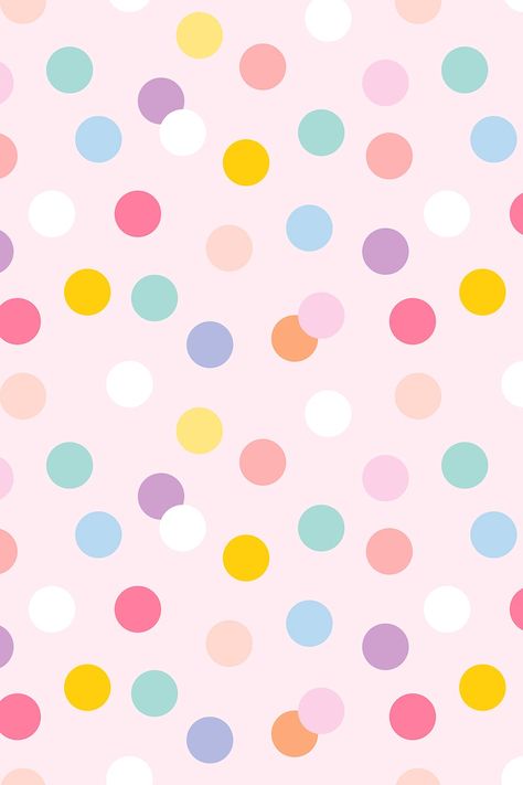 Cute background with polka dot pattern | free image by rawpixel.com / Aum Polka Dots Background Wallpapers, Dots Background Wallpapers, Pastel Polka Dot Background, Polka Dot Wallpaper Iphone, Colorful Backgrounds Patterns, Pink Dots Wallpaper, Pink Polka Dot Wallpaper, Wallpaper Dots, Dot Pattern Design