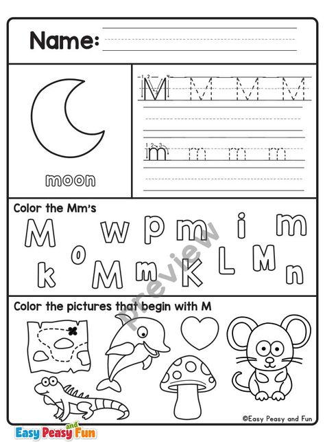 Review Beginning Sound M Worksheets to reinforce phonemic awareness and letter-sound correspondence. Engage children in identifying images that start with the letter M through various activities. Perfect alphabet worksheets for preschool and kindergarten students to strengthen their understanding of the initial sound of the letter M. Letter M Kindergarten Activities, M Sound Activities, M Sound Worksheet, Letter M Worksheets Kindergarten, Letter M Crafts For Kindergarten, Letter M Activities For Kindergarten, Letter M Worksheets For Preschool, Letter M Crafts For Preschoolers, Letter M Activities For Preschool