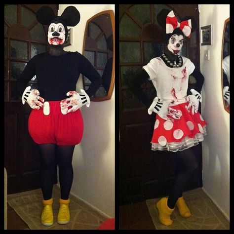 Costumes For Women Diy, Halloween Costume Scary, Minnie Mouse Halloween Costume, Mickey Mouse Costume, Annual Halloween Party, Minnie Mouse Costume, Minnie Mouse Halloween, Mouse Costume, Scary Halloween Costumes