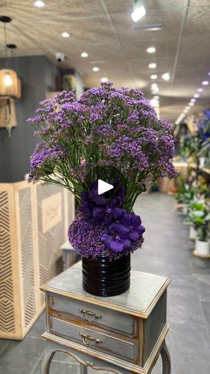 326K views · 3.9K reactions | By Musho on Reels | Adrian Berenguer · Red Dress Limonium Flower, Purple Flower Arrangements, Wedding Flower Arrangements, Flower Arrangement, Purple Flowers, Red Dress, Flower Arrangements, Purple, Flowers