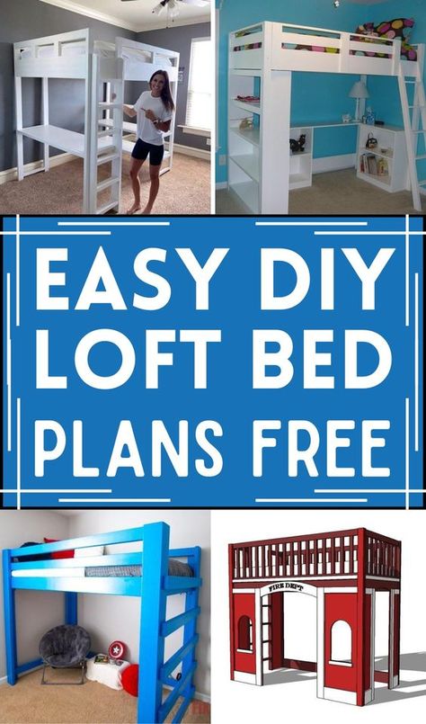 Diy Loft With Stairs, Loft Bed Ideas For Small Rooms Diy, Loft Bed Plans Free, Diy Loft Bed For Teens, Diy Loft Bed For Kids, Loft Bed Diy Plans, Diy Loft Bed Plans, Diy Platform Bed Frame, Loft Bed Ideas For Small Rooms