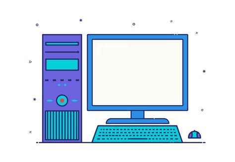 Computer Cpu, Computer Icons, Vector Character Design, Computer Icon, Cup A, Keyboard And Mouse, Vector Character, Keyboard, Modern Style