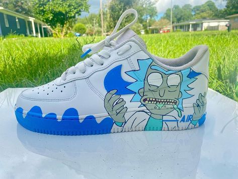 Rick and Morty Air Force 1 Custom Check more at https://danielcustoms.com/product/rick-and-morty-air-force-1-custom-89/ Rick And Morty Shoes, Customized Earrings, Af1 Custom, Af1 Shoes, Custom Af1, Unique Sneakers, Air Force 1 Custom, Custom Air Force 1, Shoes Design