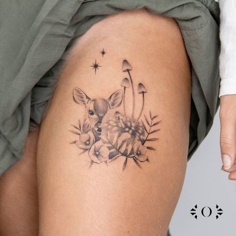 Doe And Fawn Tattoo, Deer Tattoos For Women Antlers, Tattoo Ideas Fish, Elephants Tattoo, Fawn Tattoo, Tattoo Butterflies, Butterflies Tattoos, Fishing Tattoos, Doe Tattoo