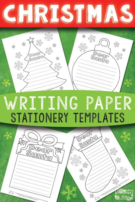 Christmas Writing Activities, Christmas Writing Paper, Christmas Stationary, Santa Writing, Preschool Christmas Activities, Christmas Lesson, December Activities, School Prep, Prayer Journals