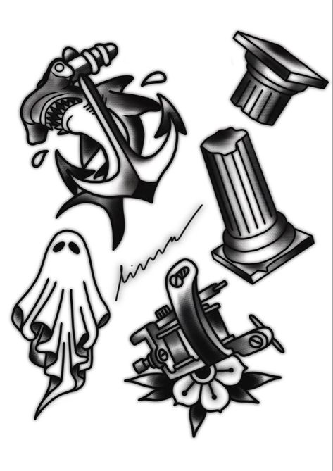 Previous drawing Check more at https://howcandothis.com/manstyle/previous-drawing/ Old School Black And White Tattoo, Small Old School Tattoo Black, Black And Grey Drawings, Oldschool Tattoo Black, Traditional Tattoos Black And Grey, Traditional Tattoos Black, Small White Tattoos, Traditional Tattoo Black And Grey, Traditional Tattoo Black And White