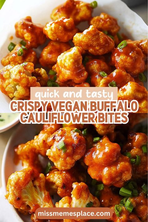 Looking for a delicious vegan appetizer? Try these Crispy Vegan Buffalo Cauliflower Bites! These bites are coated in a flavorful batter, baked to perfection, and tossed in spicy buffalo sauce for that classic wing experience—minus the meat! Perfect for parties or a cozy night in, these cauliflower wings are a healthier option that doesn’t skimp on taste. Pair them with creamy ranch or blue cheese dressing for the ultimate snack that everyone will enjoy! Vegan Buffalo Cauliflower Wings, Vegan Friendly Appetizers, Cauliflower Wings Recipes, Bbq Cauliflower Wings, Cholesterol Friendly Recipes, Bbq Cauliflower, Vegan Buffalo Cauliflower, Crispy Cauliflower, Vegan Appetizer