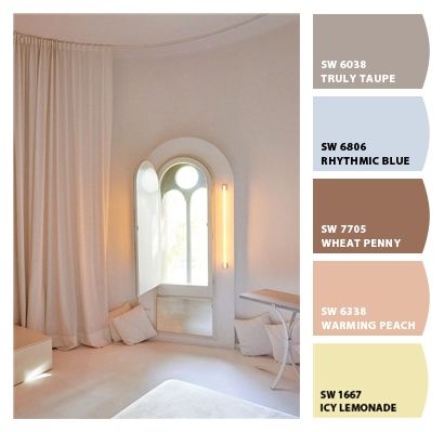 Paint colors from ColorSnap by Sherwin-Williams Sherwin Williams Warming Peach, Peach Sherwin Williams, William Golden, Tupelo Tree, Zyla Colors, Spun Sugar, Color Inspo, Bold Color, Persimmon