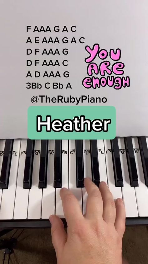 How To Play Heather By Canon Gray On Piano #heather #iwishiwereheather #pianotutorial #tiktokpartner #learnontiktok Heather Piano Notes, Heather On Piano, Canon Gray, Akordy Na Ukulele, Piano At Home, Piano Music With Letters, Piano Tutorials Songs, Piano Sheet Music Letters, Piano Music Easy