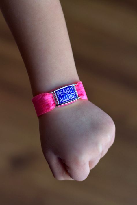 DIY Medical Alert Bracelet Tutorial Diy Medical Alert Bracelet, Medical Bracelets, Allergy Bracelet, Food Allergies Awareness, Medical Alert Bracelet, Pediatric Physical Therapy, Allergy Awareness, Safety And First Aid, Medical Id Bracelets