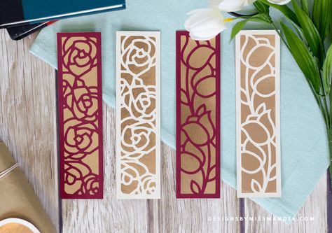 Floral Bookmarks, Leather Bookmarks, Bookmark Craft, Projets Cricut, Good Read, Leather Bookmark, Book Marks, Carving Designs, Paper Cut Art