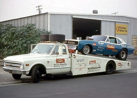 Truck Ramps, Toy Hauler Trailers, Car Hauler, Nhra Drag Racing, Funny Cars, Car Carrier, Old Race Cars, Chevrolet Caprice, Drag Racing Cars