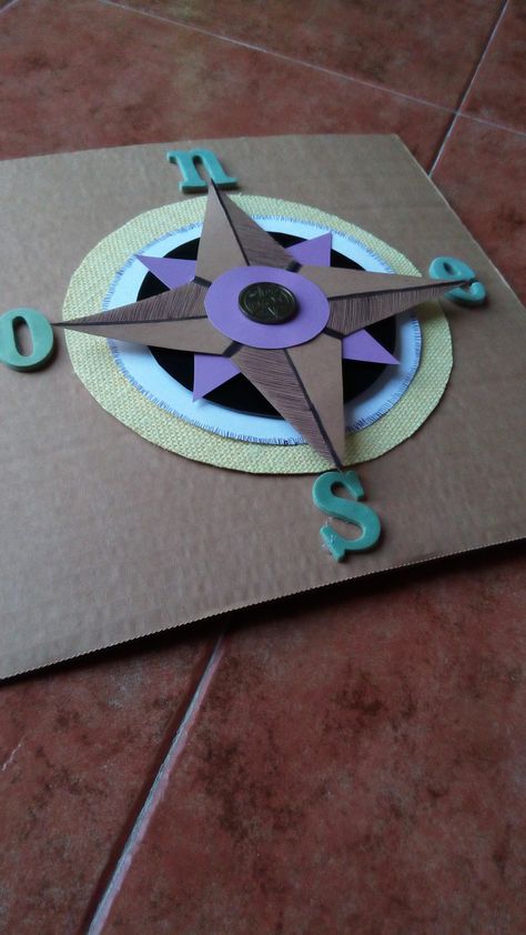 Diy Compass Decor, Compass Craft For Kids, Compass Rose Activities, Compass Craft, Teaching Map Skills, Teaching Maps, Africa Craft, Map Crafts, Map Skills