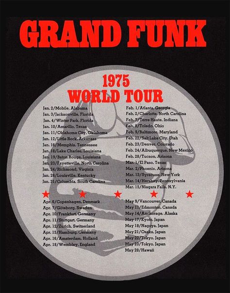 Mark Farner, Cab Calloway, Grand Funk Railroad, Classic Music, Lake Charles, Country Rock, Music Posters, Rock Concert, Rock Posters