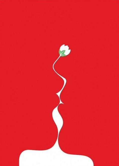 Noma Bar Negative Space, Gestalt Art, Negative Space Flower, Drawing Kissing, Noma Bar, Negative Space Art, Space Illustration, Brownie Points, Illusion Art