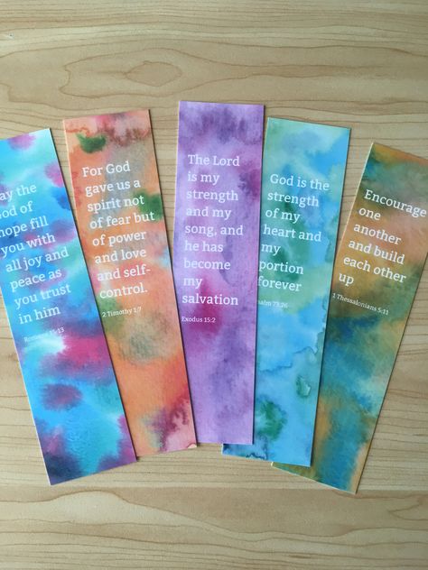 Bible Bookmarks Diy Scriptures, Bible Bookmarks Diy, Sympathy Bible Verses, Bible Verse Bookmarks, Watercolor Bible, Bible Project, Comforting Scripture, Bible Bookmarks, Painted Bible