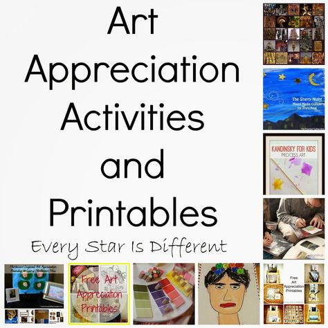 Activities For College Students, Appreciation Activities, Appreciation Images, Kandinsky For Kids, Montessori Art, Appreciation Printable, Printables For Kids, Homeschool Art, Art Activities For Kids