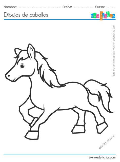 Dibujos de caballos gratis para pintar Horse Coloring Books, Camping Coloring Pages, Horse Cartoon, Horse Coloring Pages, Free Cartoons, Horse Drawing, Cartoon Coloring Pages, Cute Horses, Horse Coloring