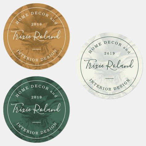 Customize these small round sticker labels to match your TRIXIE ROLAND Business Kit. Visit our shop @blueprintsisters to view more Business Kit options in this design. Circle Label Design, Sticker Label Design, Kit Corner, Chimney Decor, Product Sticker, Business Kit, Round Sticker Labels, Candle Logo, Essential Oil Labels