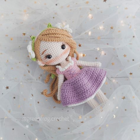 Disney Princess Doll Crochet Pattern — Rapunzel Boy Crochet Patterns, Crochet Princess, Disney Princess Dolls, Crochet Disney, Elf Doll, Crochet For Boys, Princess Dolls, Crochet Doll Pattern, Doll Pattern