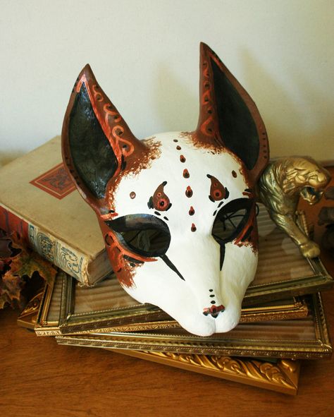 Kitsune Mask, Unique Masks, Kitsune Fox, Fox Mask, Japanese Mask, Japanese Folklore, Incubus, Cool Masks, Animal Masks