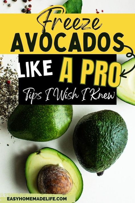 I absolutely love avocados, and they're so versatile in both sweet and savory dishes. But did you know you can freeze them for later use? Yep, you can! In my latest post, I share simple tips and tricks for freezing avocados properly to avoid waste and enjoy fresh avocados anytime. Curious to learn how? Check out my guide and become an avocado freezing pro. Read more on Easy Homemade Life! How To Freeze Avocado, Can You Freeze Avocado, Freeze Avocado, Homemaking Skills, Preserving Recipes, Ditch The Carbs, How To Make Guacamole, Healthy Cholesterol Levels, Fresh Avocado