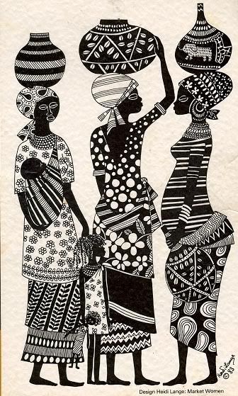 Traditional African Women art. Check out the best places to see African art in NYC at TheCultureTrip.com. Click on the image to view the full list! (http://womenofworthuganda.wordpress.com/tag/african-volunteers/) Zantangle Art, African Artwork, African Women Art, Afrique Art, African Paintings, Afrikaanse Kunst, African Art Paintings, Doodle Art Drawing, Three Women