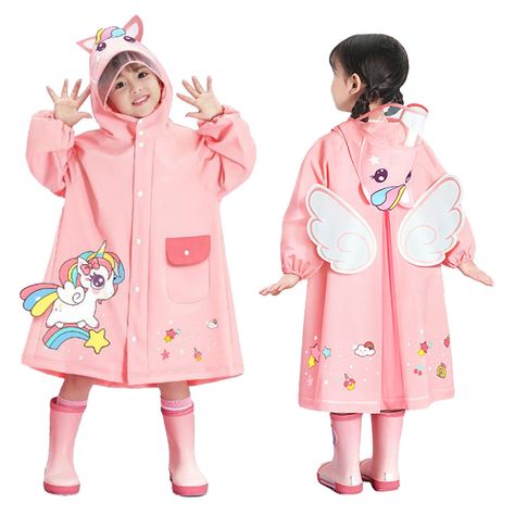 Feature:1. Premium Waterproof Material: This kids raincoat is made from high strength PU waterproof material, providing effective protection for children against rain. 2. Fashionable Design: Designed specifically for girls boys, elementary school students, and kindergarten use, this raincoat features a stylish design that kids will love. 3. Comfortable Fit: The soft and comfortable fabric ensures that children feel at ease while wearing the raincoat, avoiding any discomfort or irritation. 4. Lightweight and Portable: This raincoat is lightweight and easy to carry, making it convenient for children to use when going out in rainy weather. 5. Adorable Patterns and Vibrant Colors: The raincoat comes in cute patterns and bright colors, making it visually appealing and enhancing children's affin Fashion Raincoat, Cute Raincoat, Cute Raincoats, Girls Rain Coat, Raincoat Kids, Rain Poncho, Elementary School Students, Rainy Weather, Travel Planning