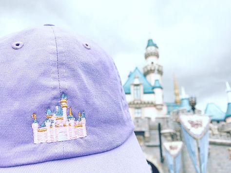 Springs Colors Are The Main Feature On This Disneyland Inspired Baseball Hat Disneyland Hats, Castle Disney, Disney Parque, Disneyland Castle, Disney Hats, Sleeping Beauty Castle, Disney Aesthetic, Disney Life, A Castle