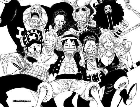 Straw Hat Pirates The Strawhats Pirates, Straw Hat Crew Drawing, Straw Hats Manga, Straw Hat Crew Manga, Straw Hat Pirates Manga, Straw Hats One Piece, Straw Hat Pirates Crew, One Piece Straw Hat Crew, Strawhat Pirates